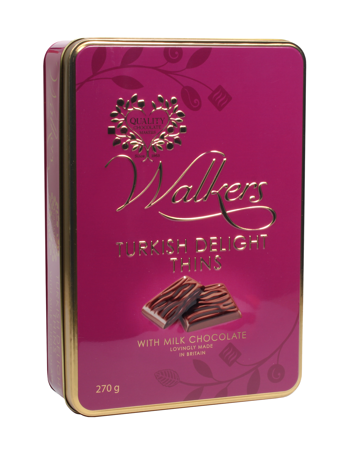 Walkers Milk Chocolate Turkish Delight Thins Tin — Maple Gifts