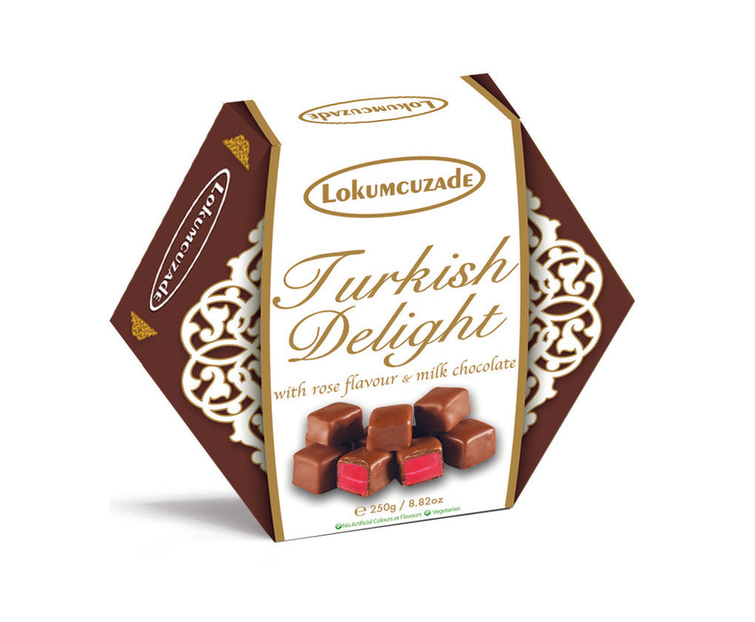 Lokumcuzade Milk Chocolate Coated Rose 250g x 12