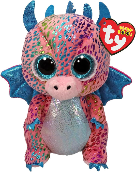 TY Beanies - Flint The Multicoloured Dragon