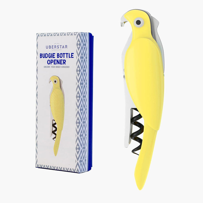 Uberstar Budgie Bottle Opener In Yellow