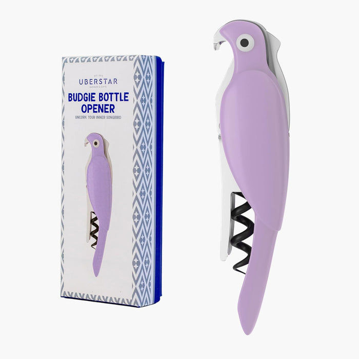 Uberstar Budgie Bottle Opener In Mauve