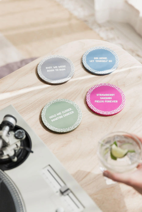 Uberstar Cocktail Song Puns Coasters - Volume 2