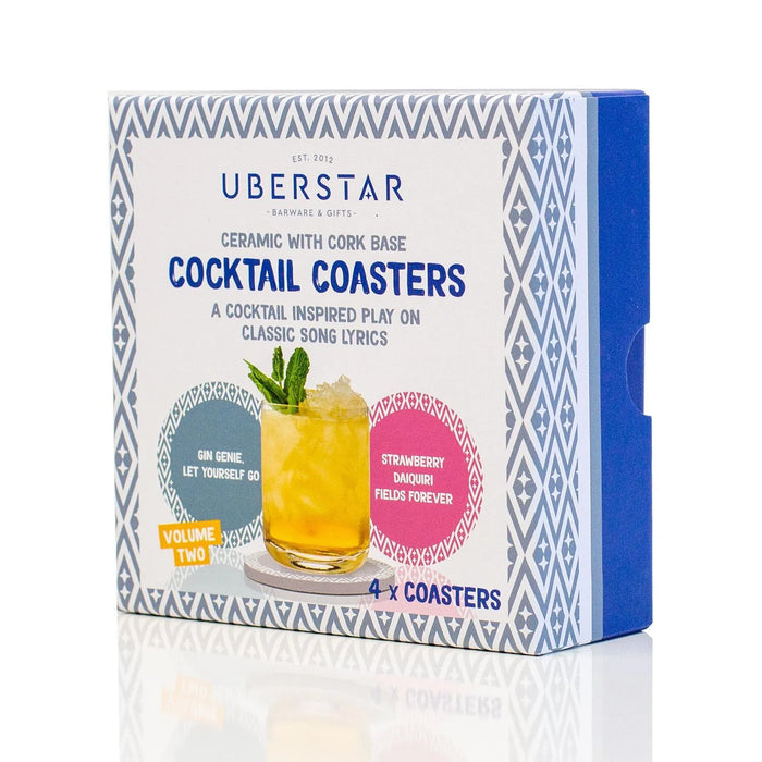 Uberstar Cocktail Song Puns Coasters - Volume 2