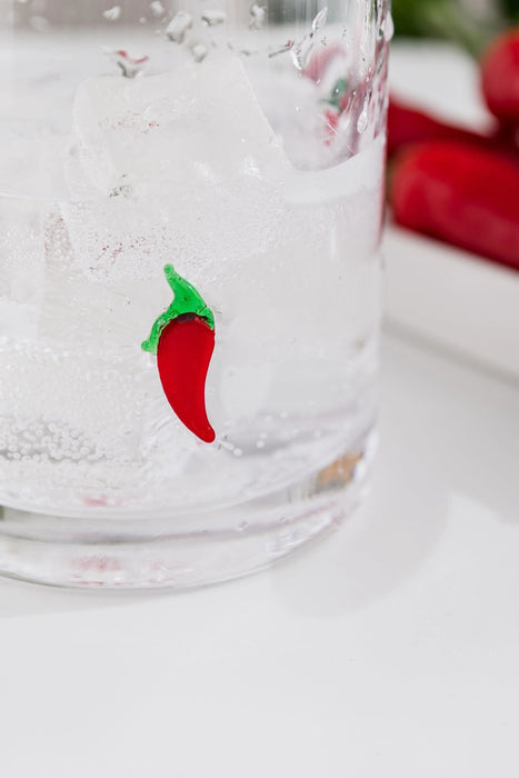 Uberstar Glass Charm Tumblers - Chilli Pepper Edition