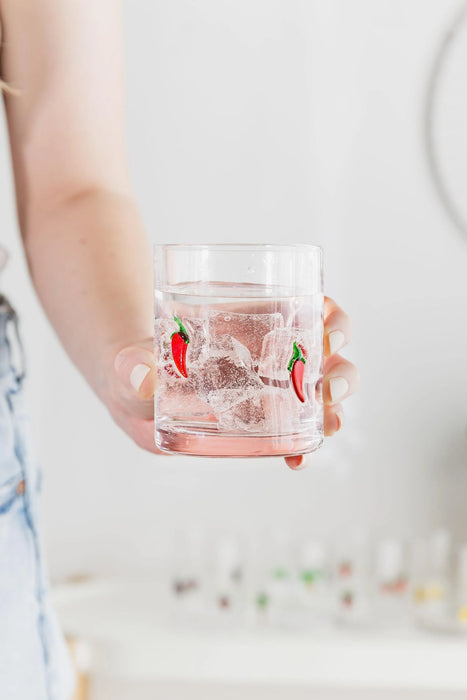 Uberstar Glass Charm Tumblers - Chilli Pepper Edition