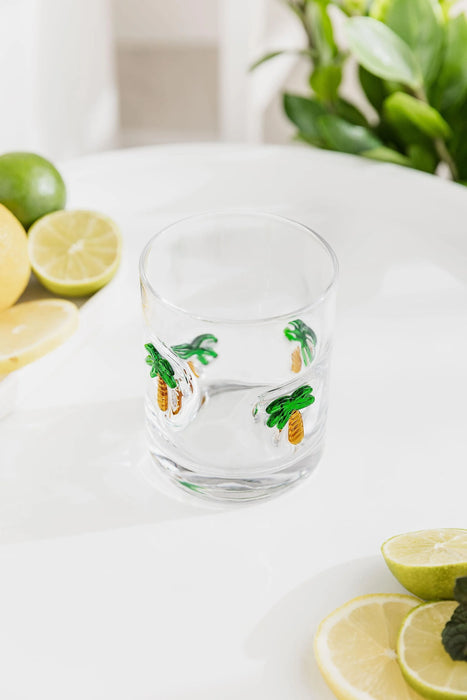 Uberstar Glass Charm Tumblers - Palm Tree Edition