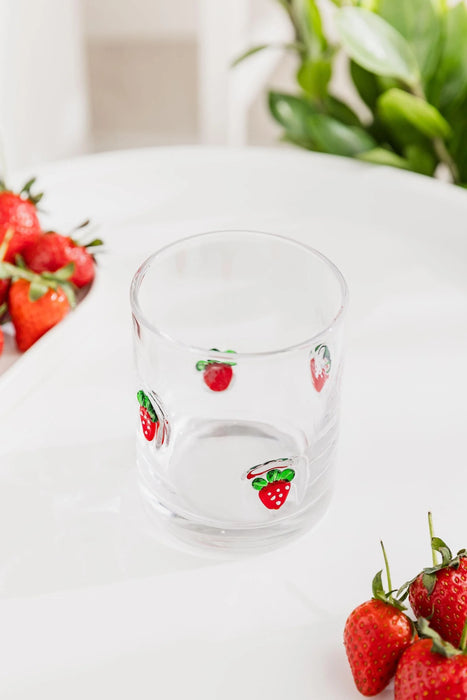 Uberstar Glass Charm Tumblers - Strawberry Edition