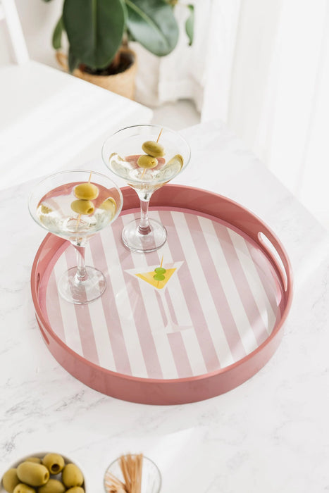 Uberstar Lacquer Wood Drinks Tray - Cocktails