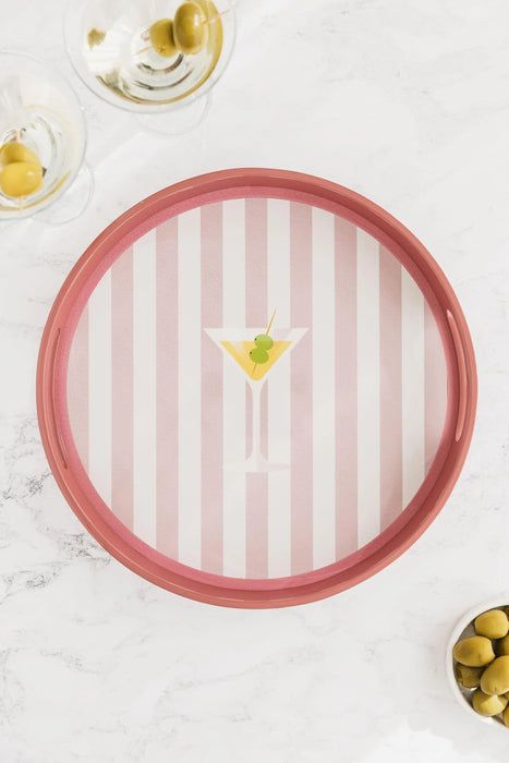 Uberstar Lacquer Wood Drinks Tray - Cocktails