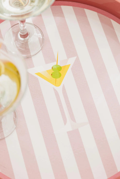 Uberstar Lacquer Wood Drinks Tray - Cocktails