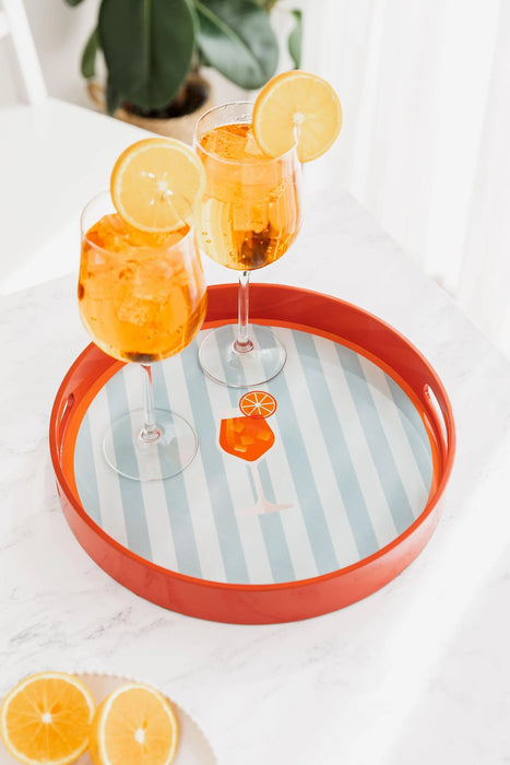 Uberstar Lacquer Wood Drinks Tray - Spritz