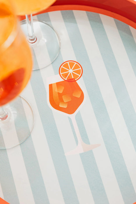 Uberstar Lacquer Wood Drinks Tray - Spritz