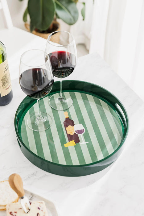Uberstar Lacquer Wood Drinks Tray - Wine