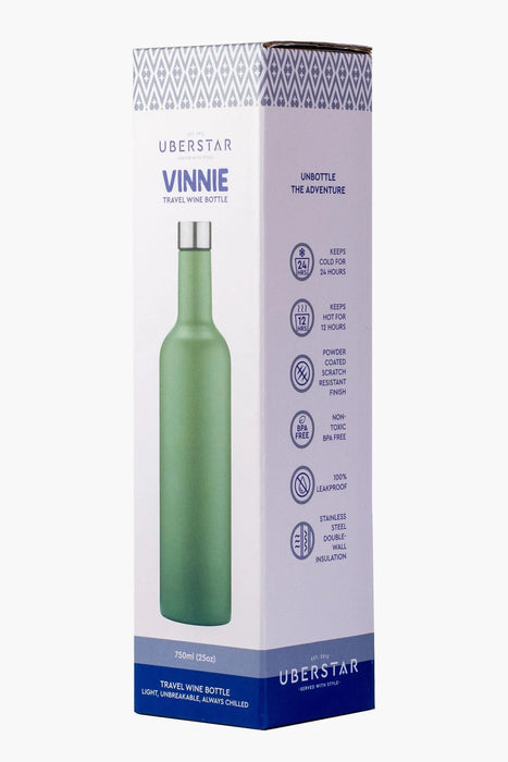 Uberstar Vinnie Insulated Travel Wine Bottle - Green