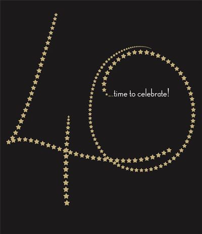 UKG '40 Time To Celebrate' Birthday Card