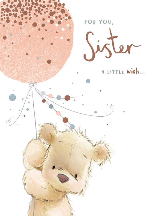 UKG 'For You Sister A Little Wish' Birthday Card