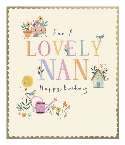 UKG 'For A Lovely Nan' Birthday Card