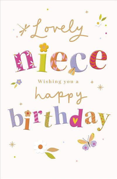 UKG 'Lovely Niece' Birthday Card