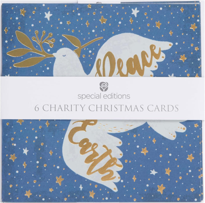 UKG 'Winter Peace Dove' Charity Christmas Card Pack Of 6