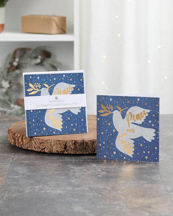 UKG 'Winter Peace Dove' Charity Christmas Card Pack Of 6