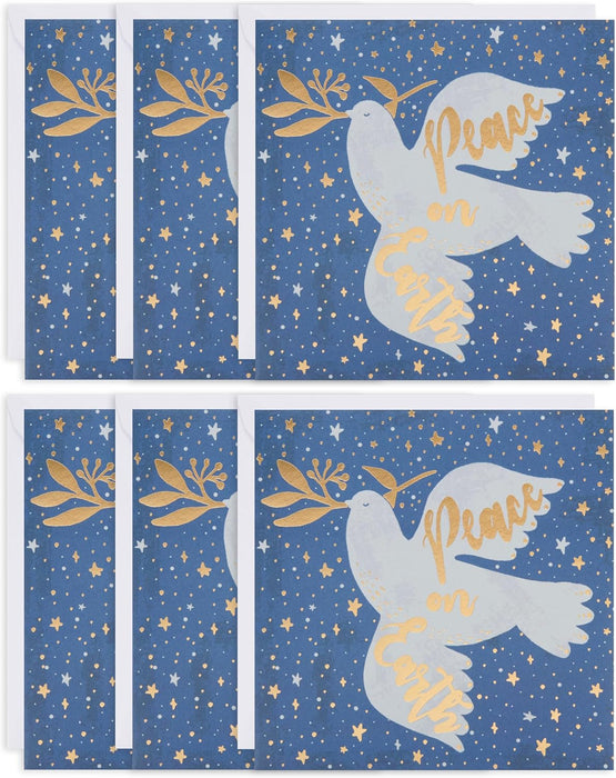 UKG 'Winter Peace Dove' Charity Christmas Card Pack Of 6