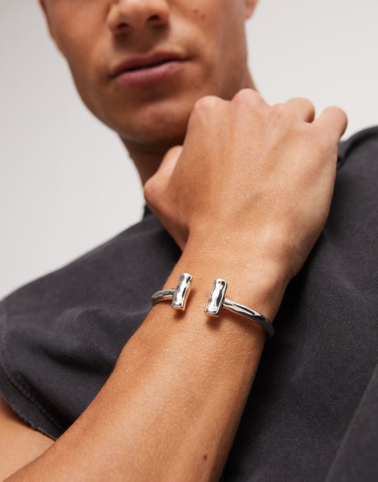 UNOde50 Rigid Tube Silver Bracelet