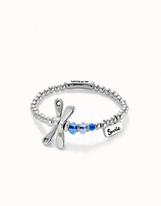 UNOde50 Dragonfly & Blue Crystal Bracelet