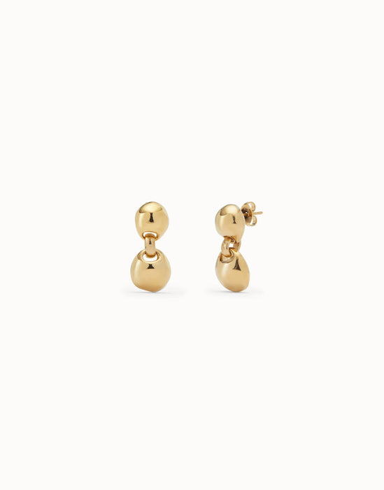 UNOde50 Two Bead Gold Earrings
