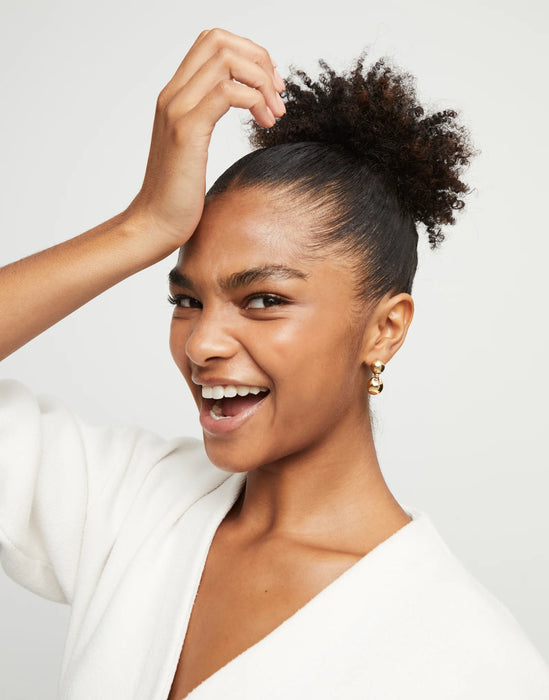 UNOde50 Two Bead Gold Earrings