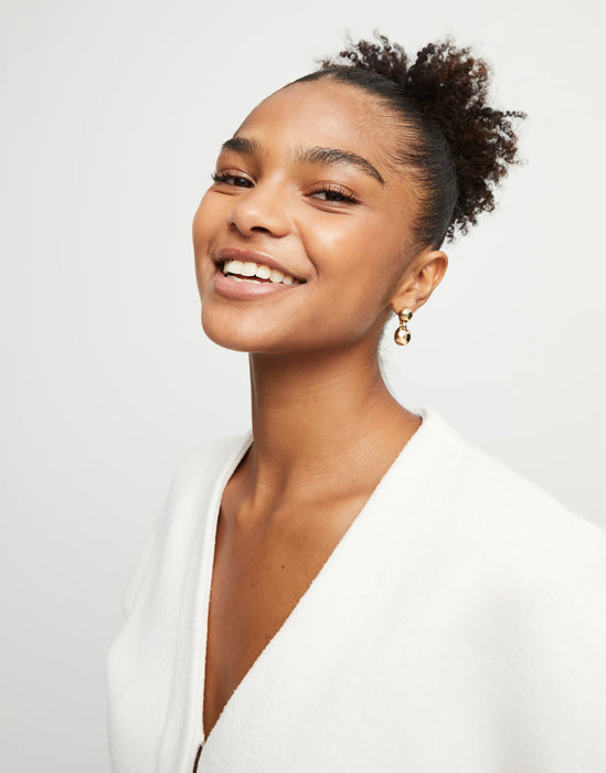 UNOde50 Two Bead Gold Earrings