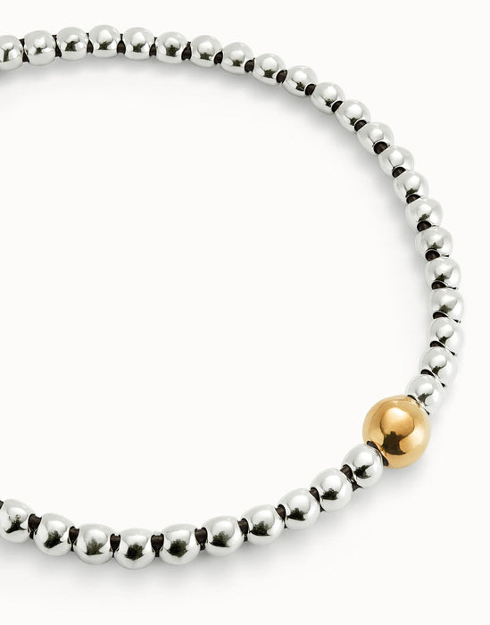 UNOde50 Bead With Larger Central 18K Bead Bracelet