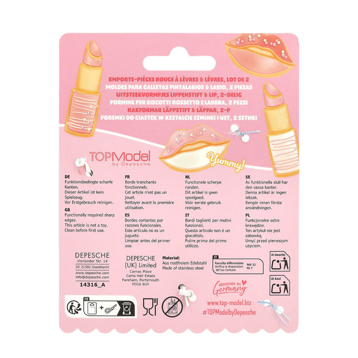 Top Model Lipstick and Lip Cookie Cutters