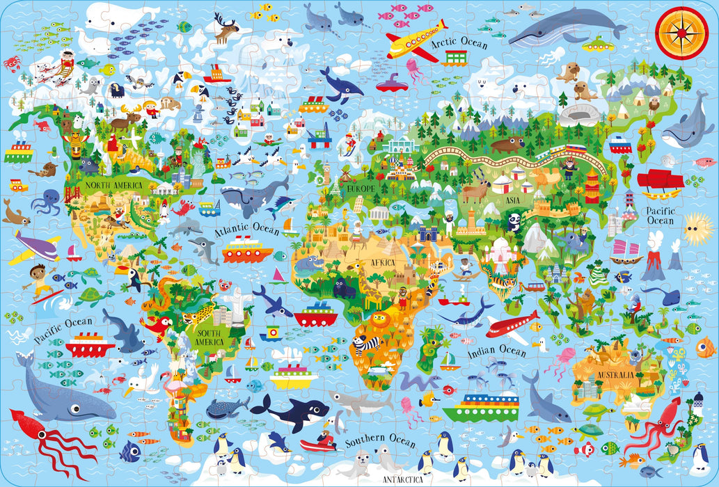 Usborne Atlas and Jigsaw Map Of The World