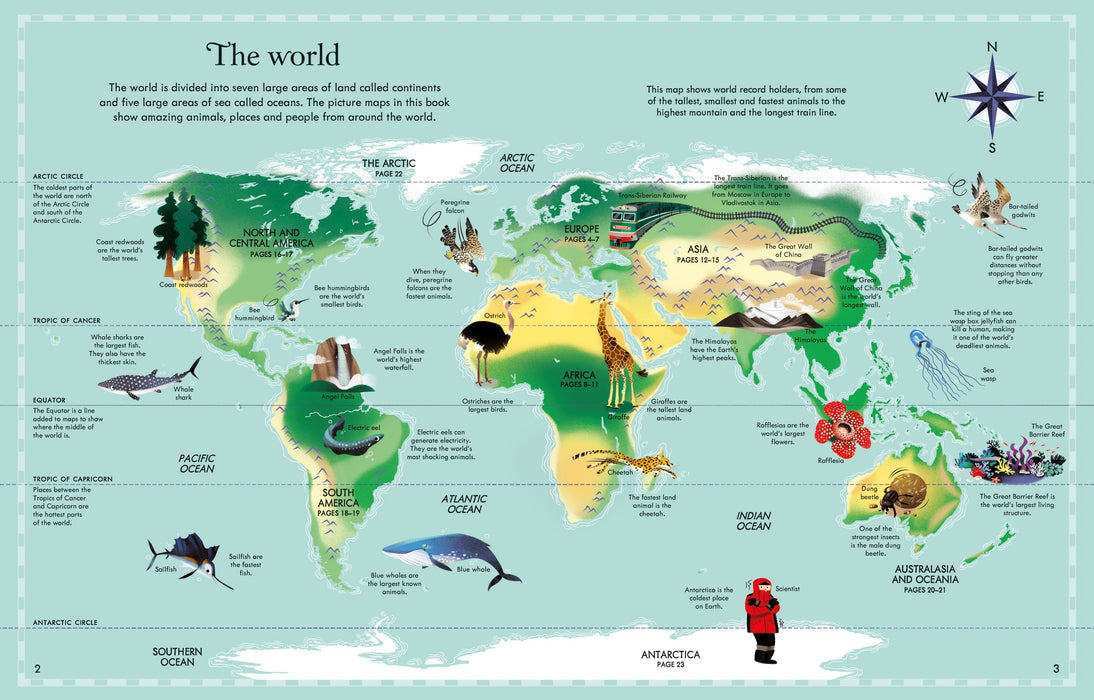 Usborne Atlas and Jigsaw Map Of The World