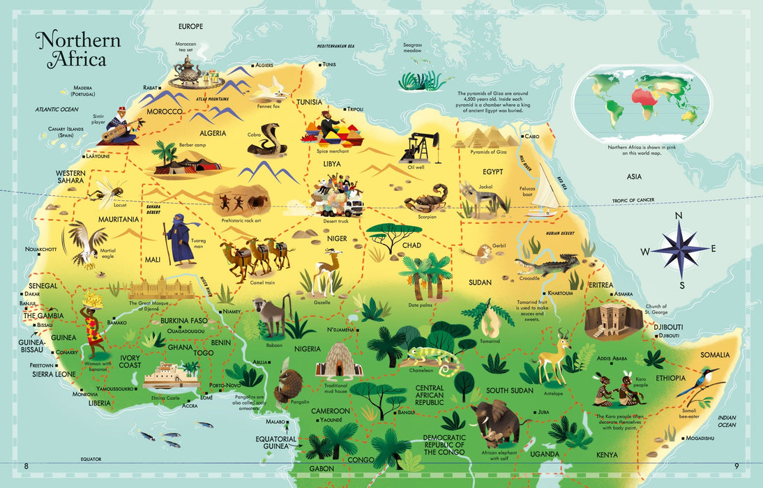 Usborne Atlas and Jigsaw Map Of The World