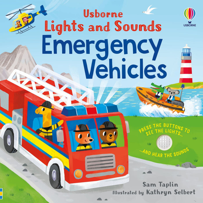 Usborne Lights And Sounds Emergency Vehicles Book