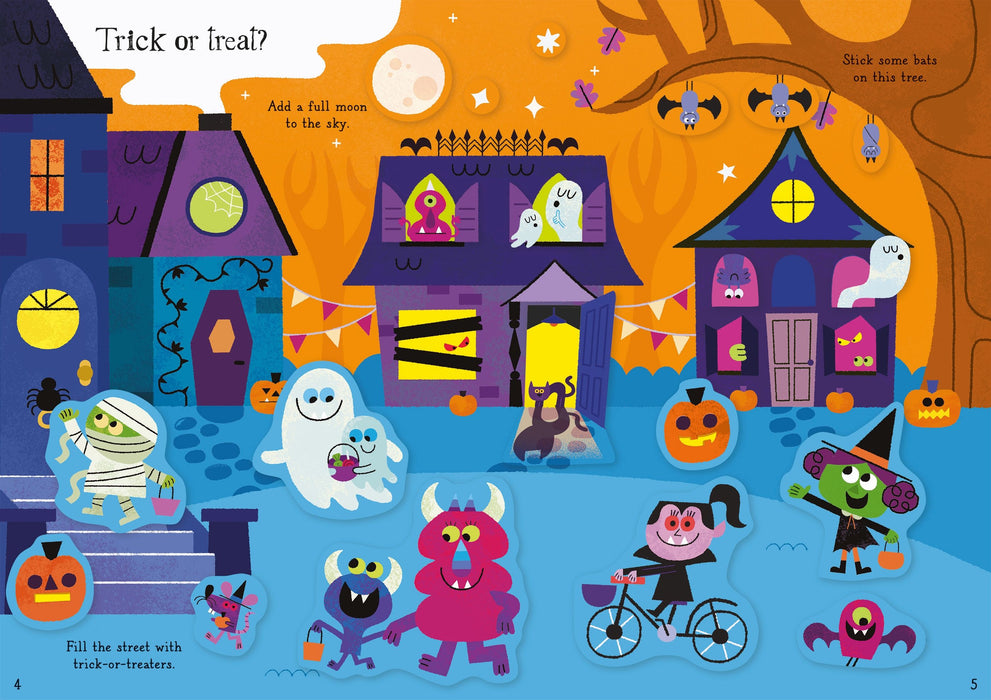 Usborne Little First Stickers Creepy Halloween