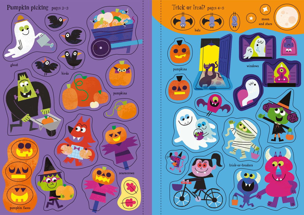 Usborne Little First Stickers Creepy Halloween
