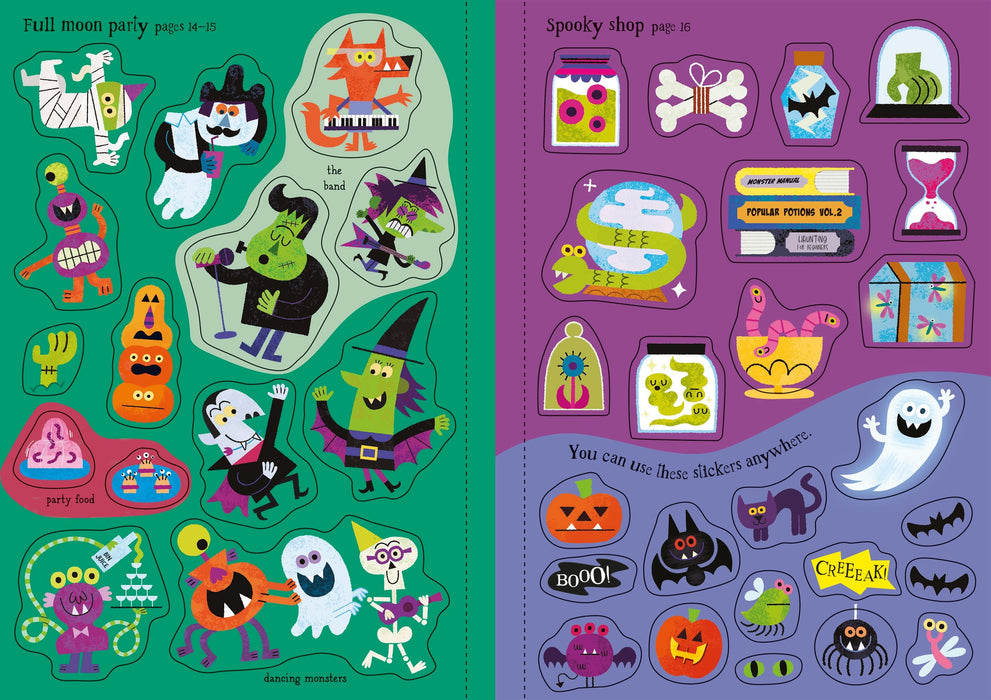 Usborne Little First Stickers Creepy Halloween