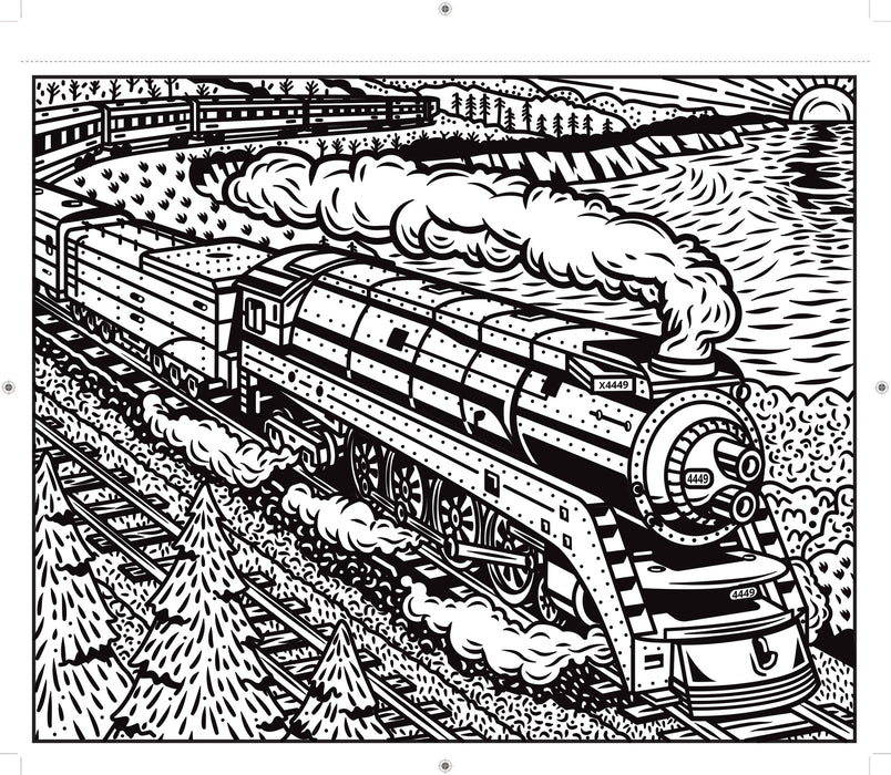 Usborne Trains Magic Painting Book