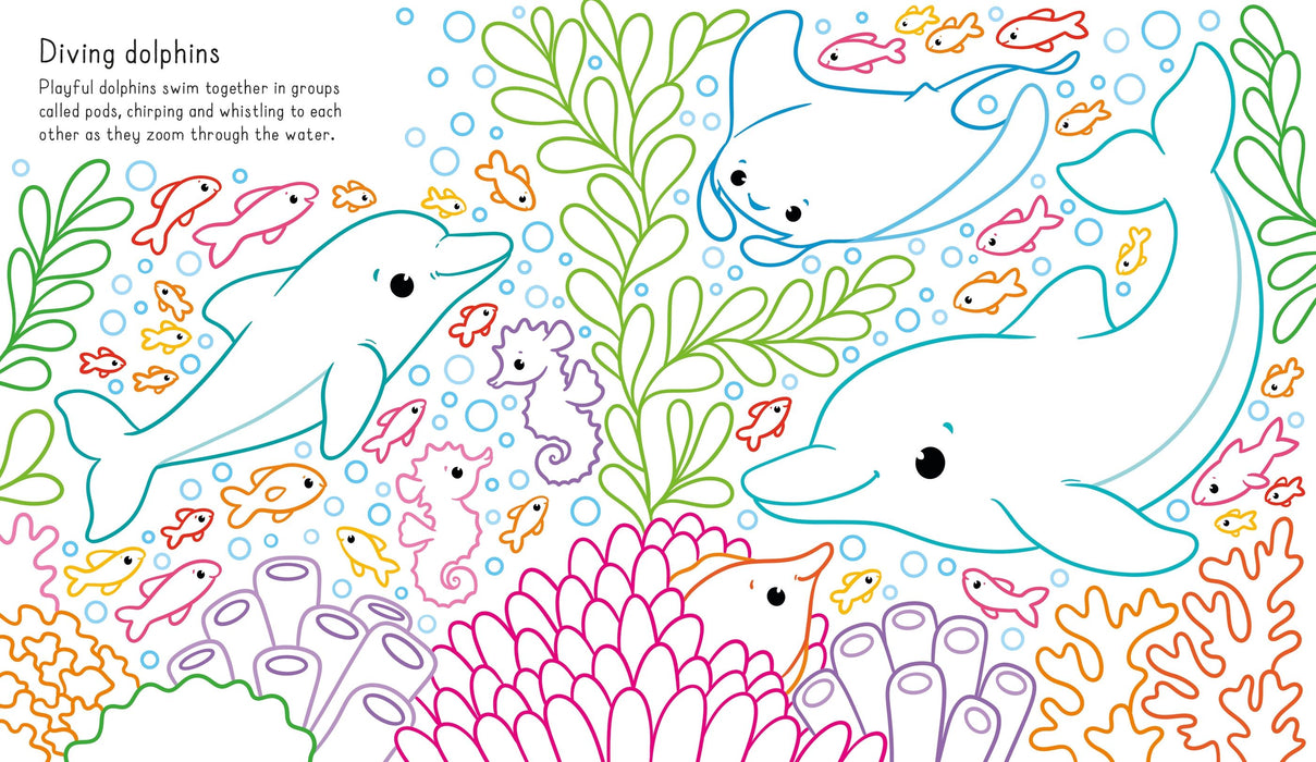 Usborne  Magic Paper Under The Sea Book