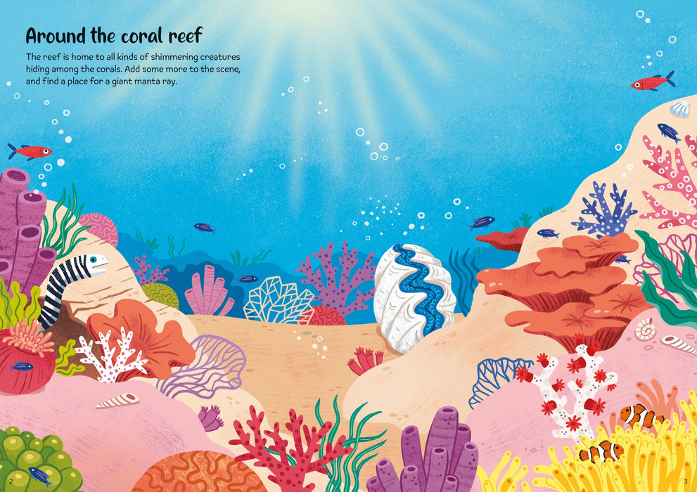 Usborne Sparkly Sea Creatures Sticker Book