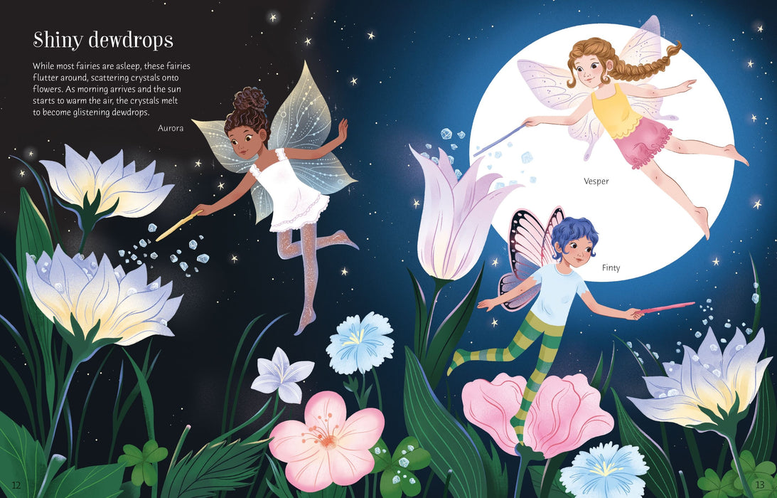 Usborne Sticker Dolly Dressing Crystal Fairies Book