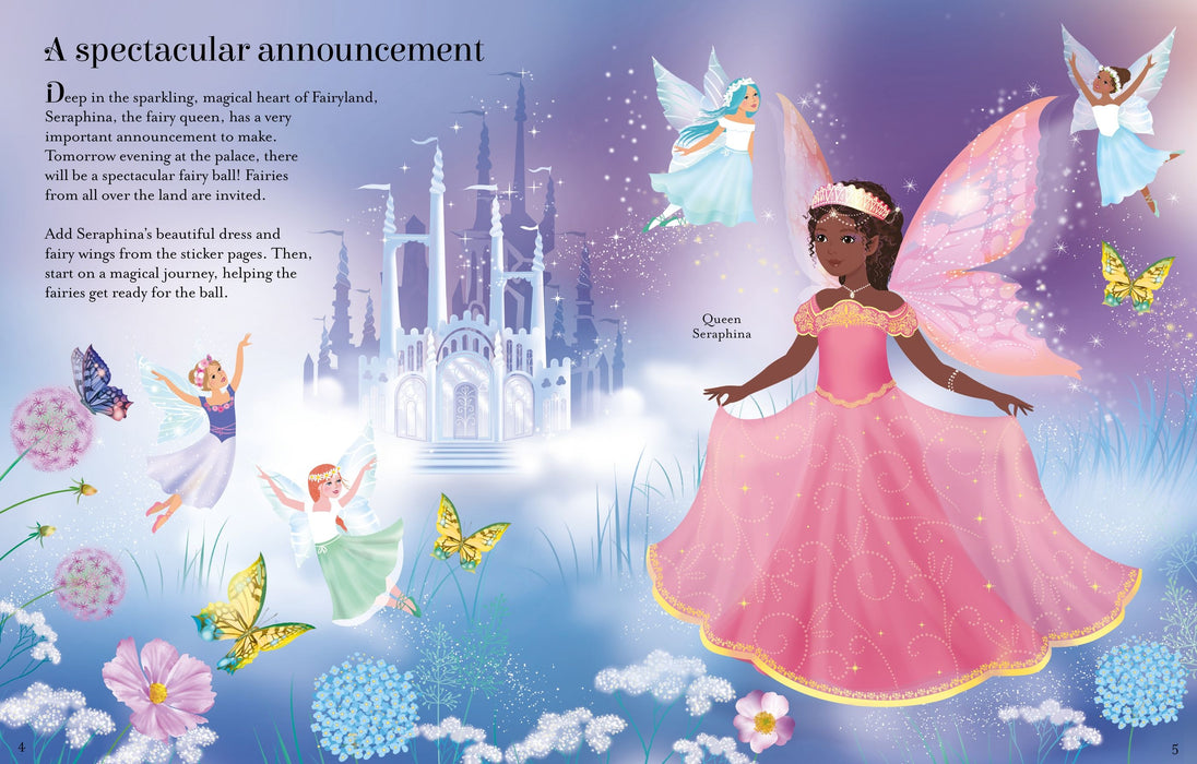 Usborne Sticker Dolly Dressing Magical Fairy Ball Activity Book