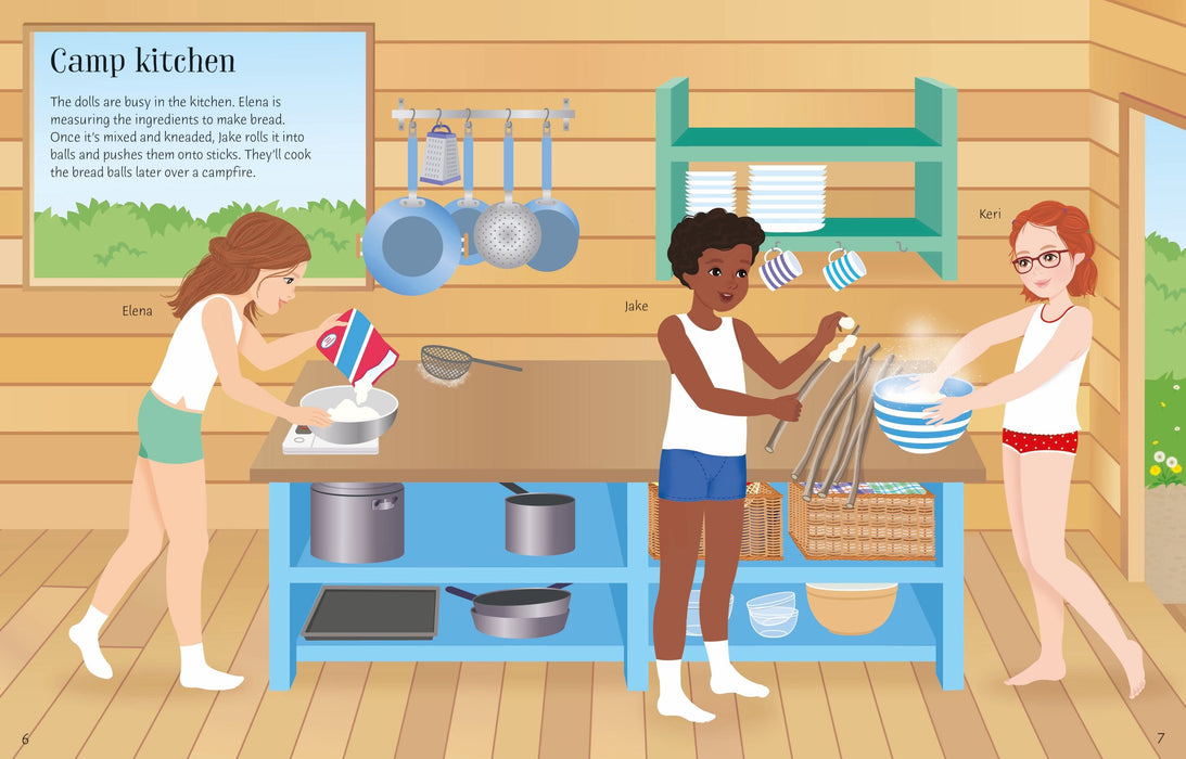 Usborne Sticker Dolly Dressing Summer Camp