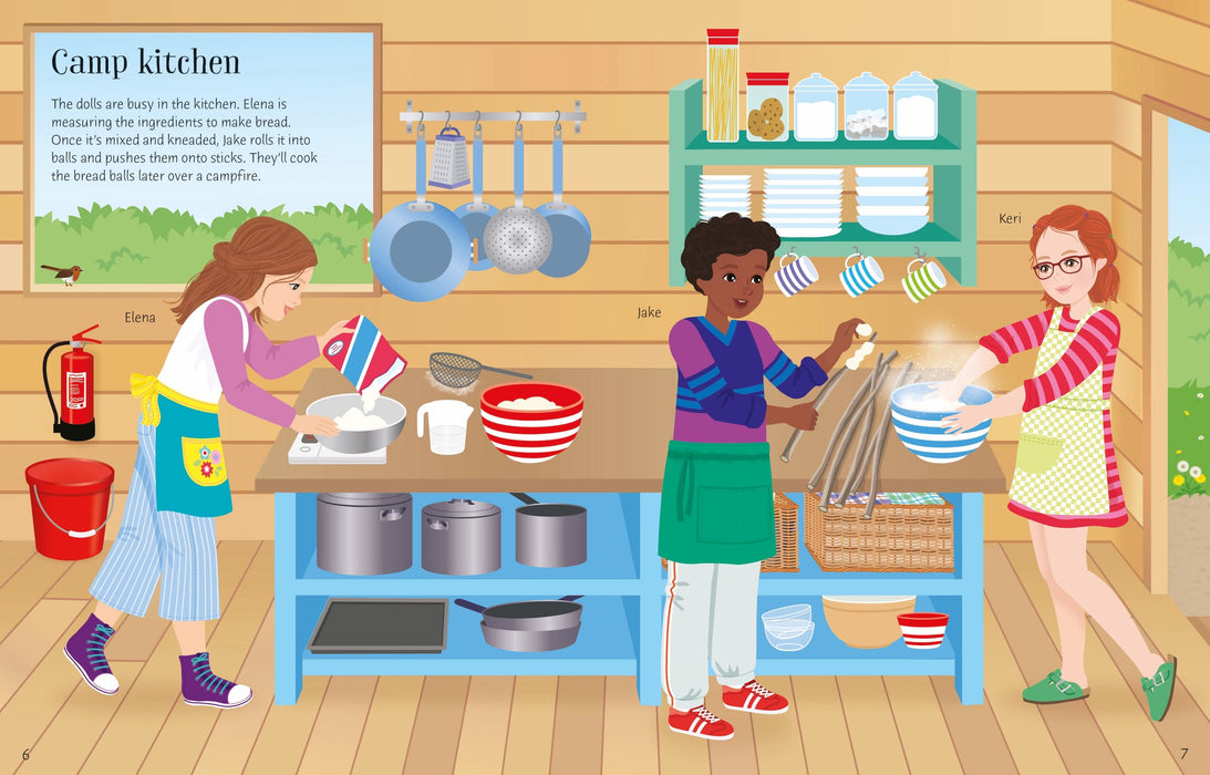 Usborne Sticker Dolly Dressing Summer Camp