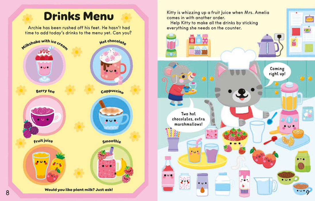 Usborne The Cosy Cafe Sticker Book