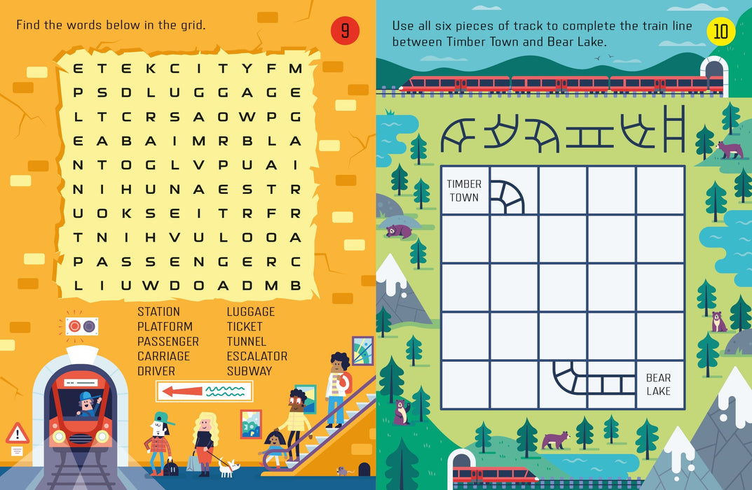 Usborne Things To Do On A Train Journey Book