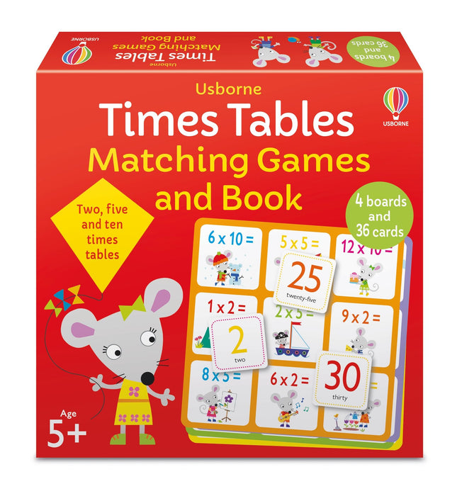 Usborne Times Tables Matching Games And Book