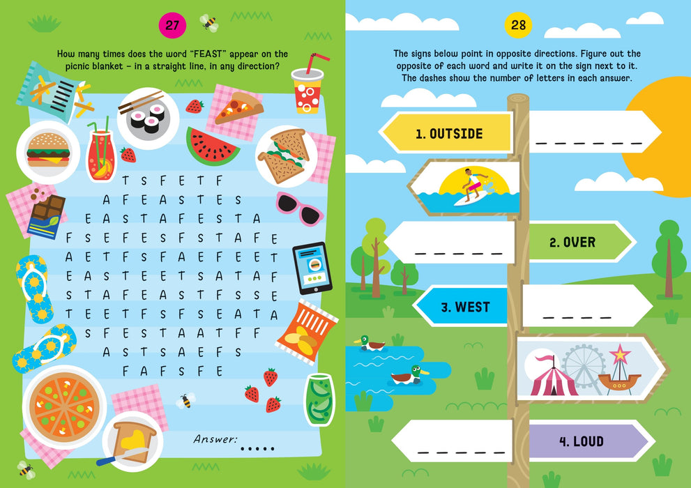 Usborne Word Puzzles For The Summer Book